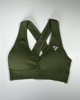 Women's Seamless Sports Bra - Mosstone